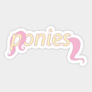 Ponies Typography - Fluttershy Sticker